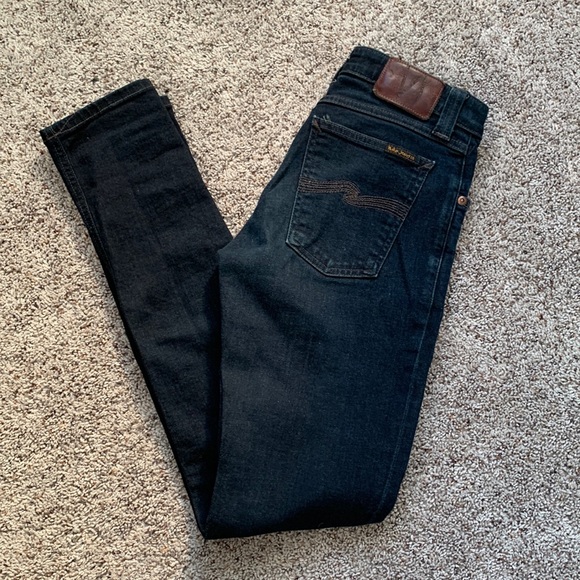 Nudie Skinny Lin Jean in Dry Steel Denim - Picture 1 of 15